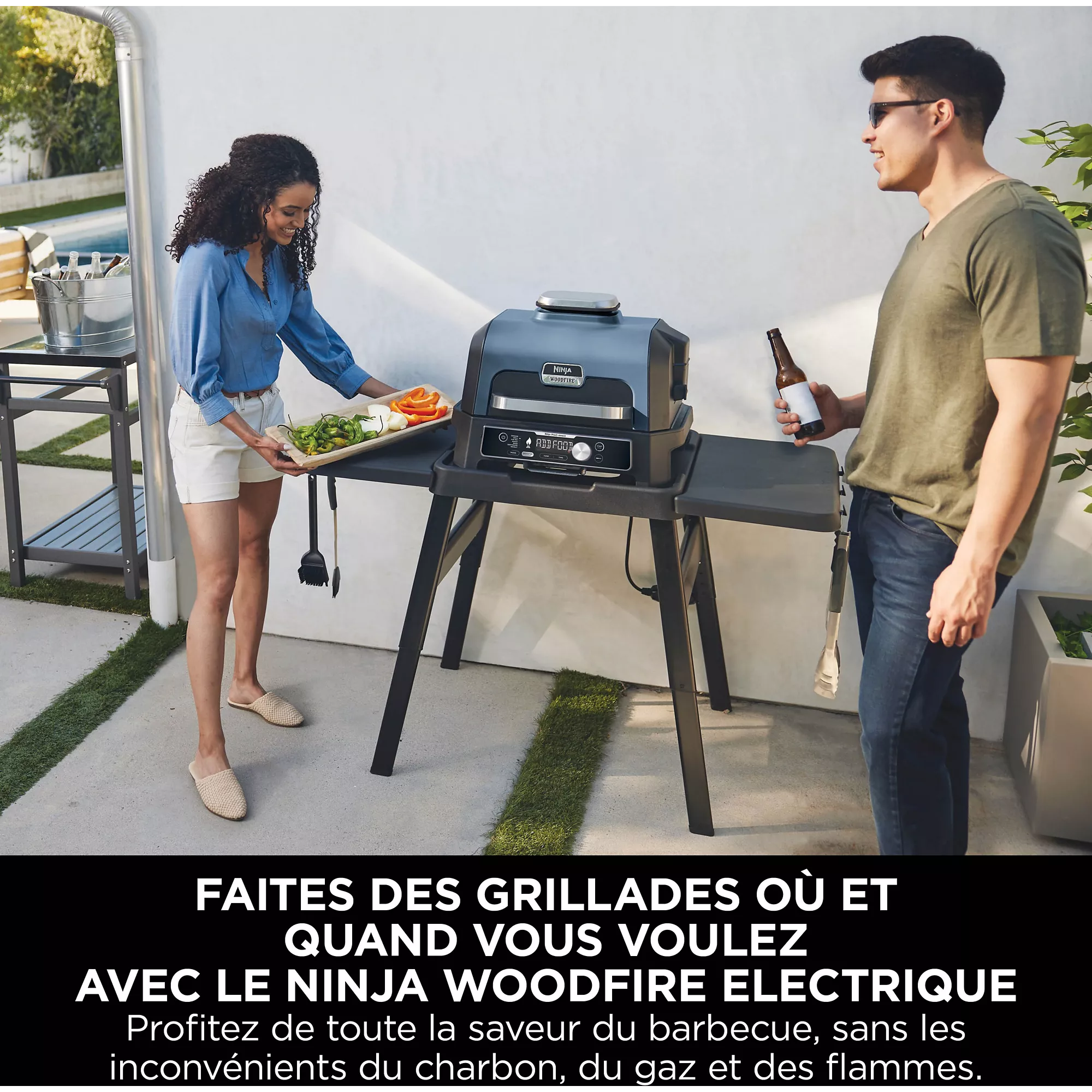 Barbecue électrique et fumoir Ninja Woodfire Pro Connect XL