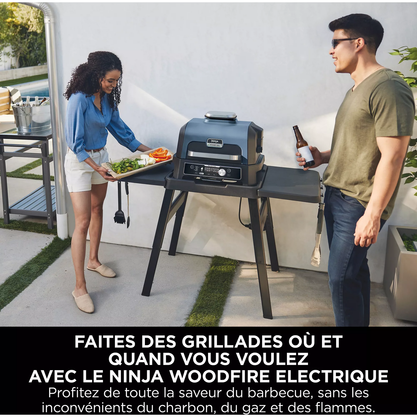 Barbecue électrique et fumoir Ninja Woodfire Pro Connect XL