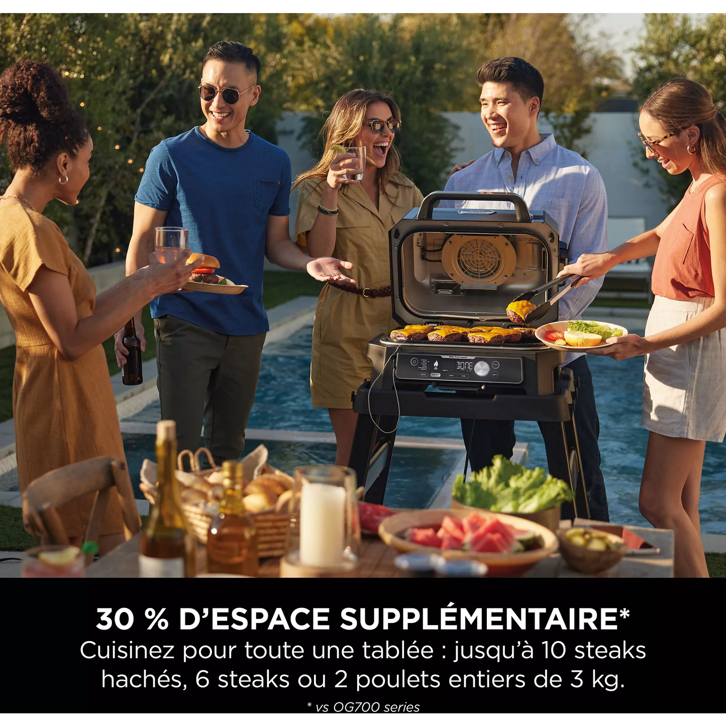 Barbecue électrique et fumoir Ninja Woodfire Pro Connect XL